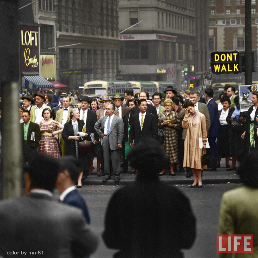 【モノクロ→カラー】 1958年NYの真実…闇深すぎワロタ