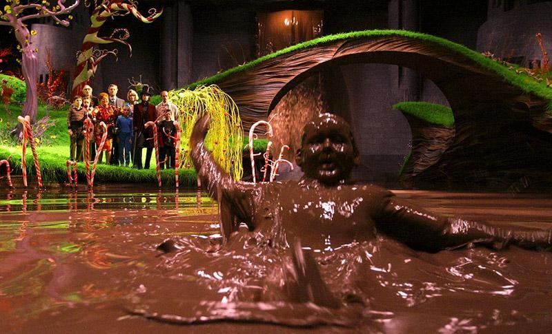 映画「チャーリーとチョコレート工場」で人工チョコ125万リットル使用、当初はたった95リットルだった
