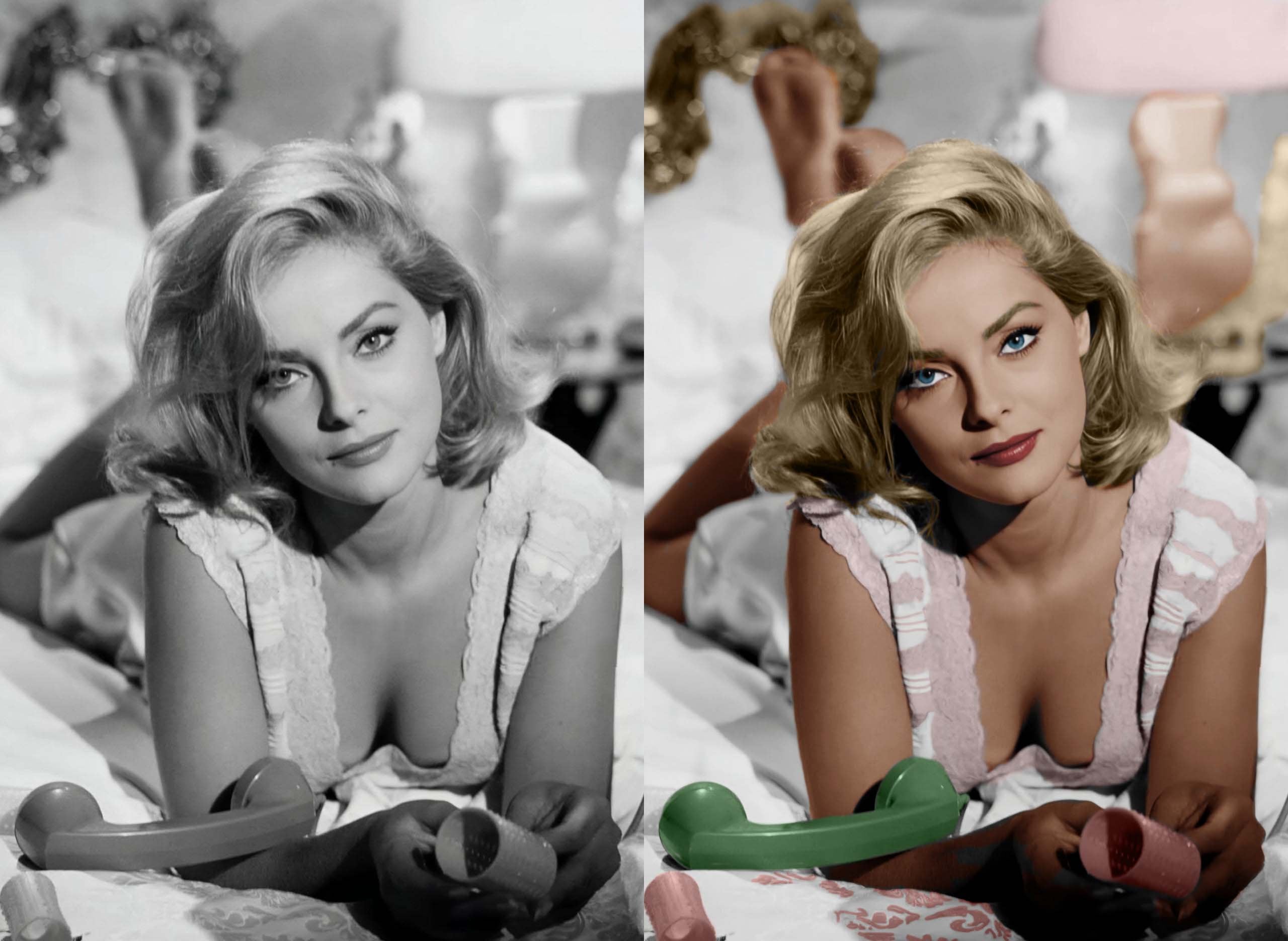 【モノクロ→カラー】 1960年代の女優ヴィルナ・リシが話題