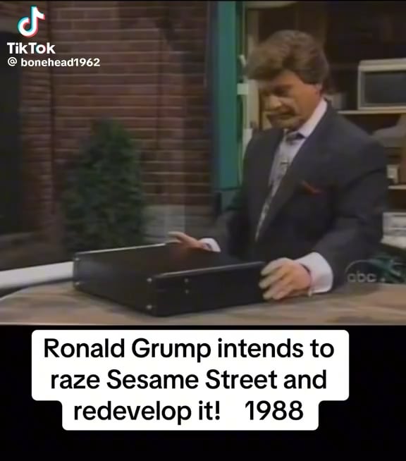 【セサミストリート】88年のエピソードにトランプそっくりの不動産王が登場www