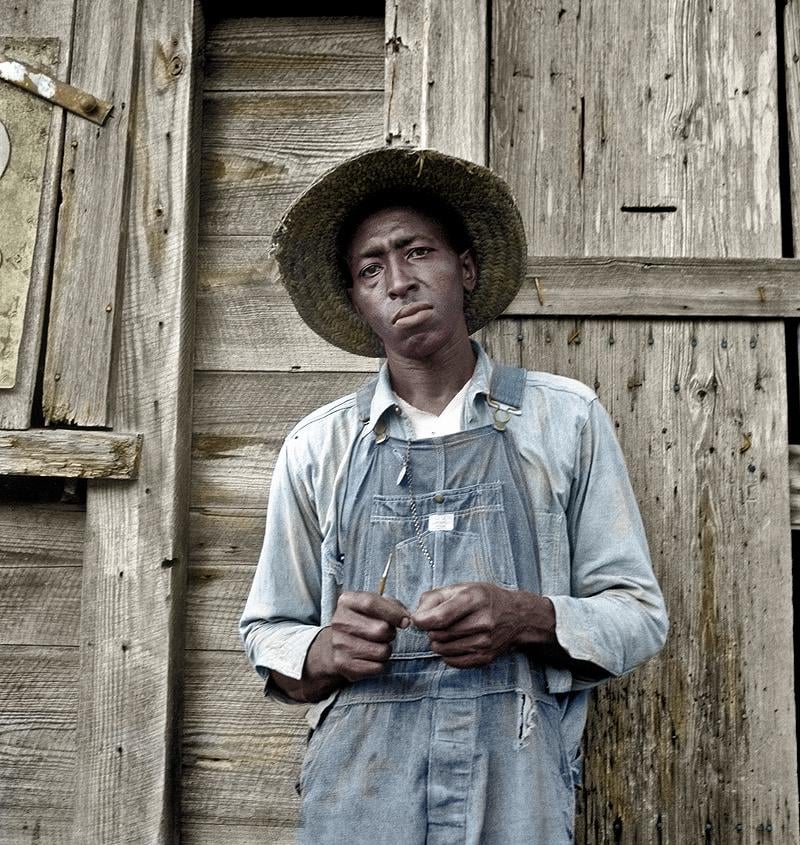 【モノクロ→カラー】 1939年ノースカロライナ州の貧農の生活