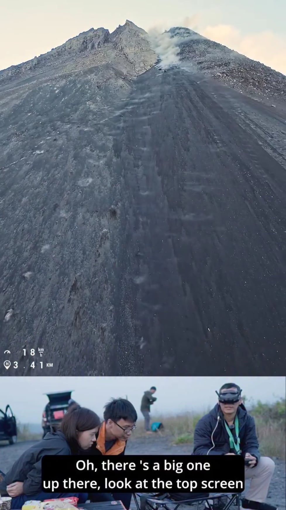 【速報】火山の噴石ヤバすぎ！ドローン映像が衝撃的すぎると話題に