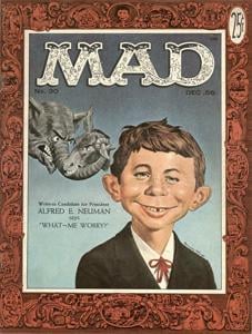 マッドマガジン、アルフレッドE.ノイマンの顔は1890年代から広告に使われてた謎