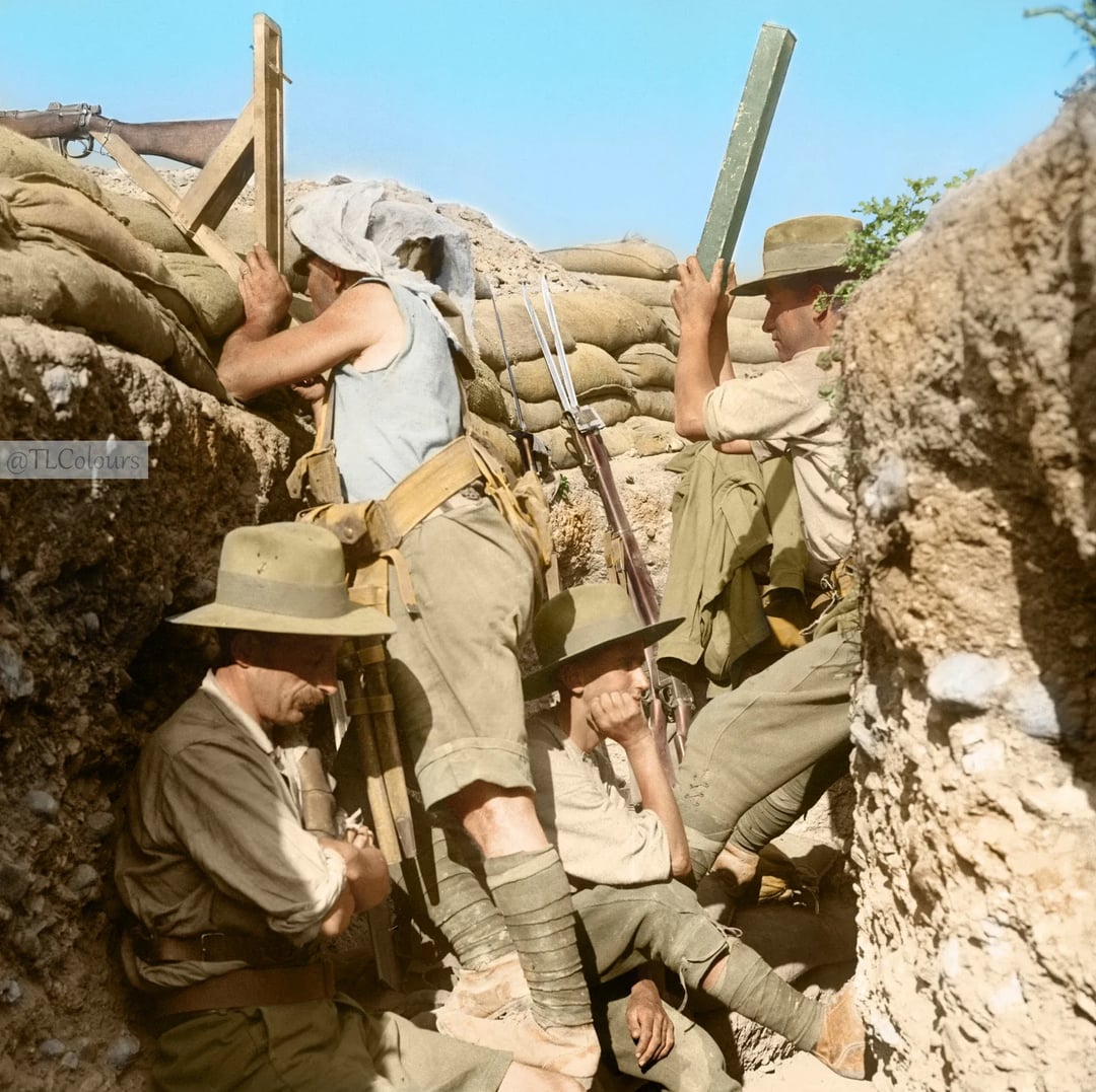 【モノクロ→カラー】 豪軍、潜望鏡ライフルで無双！ガリポリの英雄