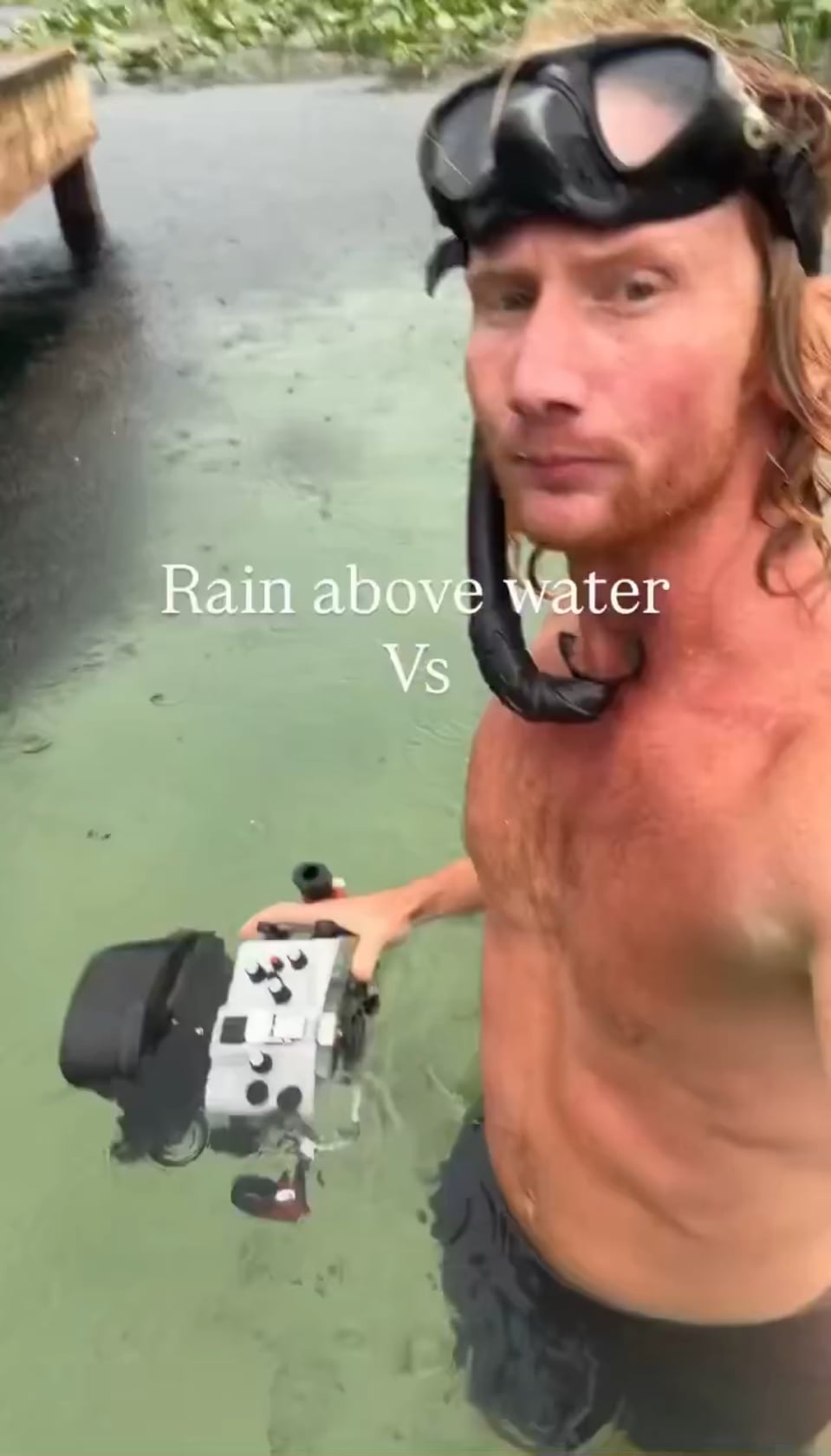 水中写真家が捉えた雨の日の奇跡！まるで別世界だと話題に