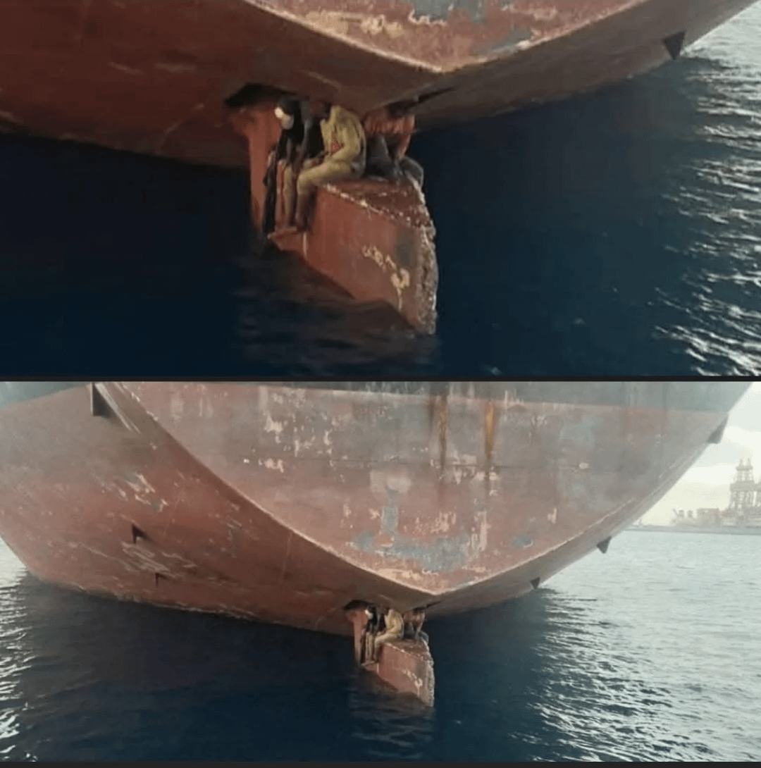 【驚愕】ナイジェリア人3人、船の舵に11日間しがみつきスペインへ密航成功！