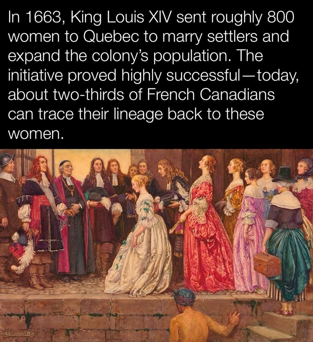 【悲報】ルイ14世、ケベックに女800人送り込む計画がヤバすぎた…王の娘たち…